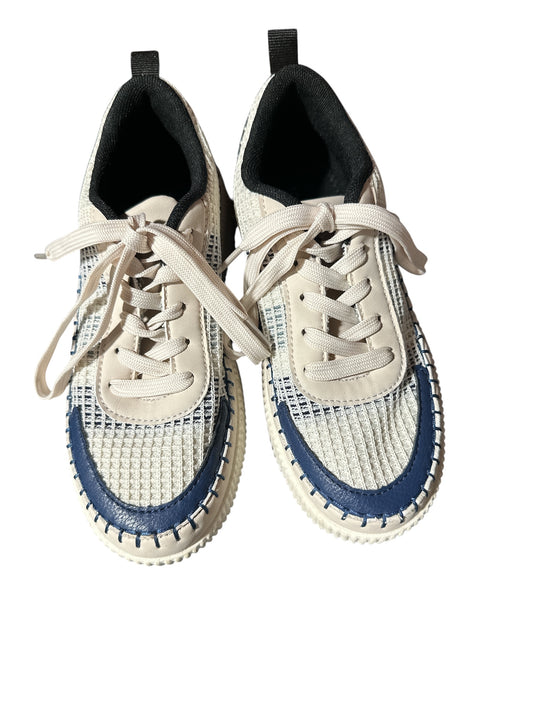 NAVY/ BEIGE TOP MODA PLATFORM SNEAKERS, 6