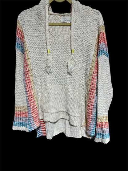 BEIGE/ MULTI VINTAGE HAVANA PULLOVER , SMALL