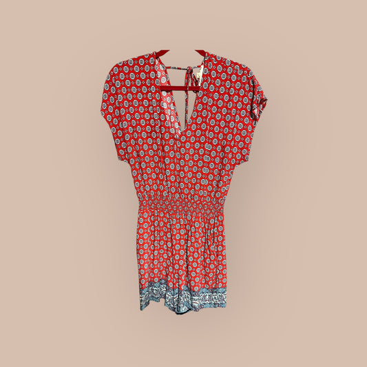 RED/ WHITE/ BLUE ROMPER ROMPER, SMALL