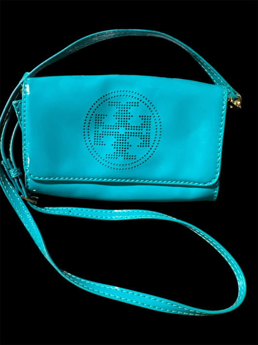 TEAL TORY BURCH PATENT LEATHER PERFORATED